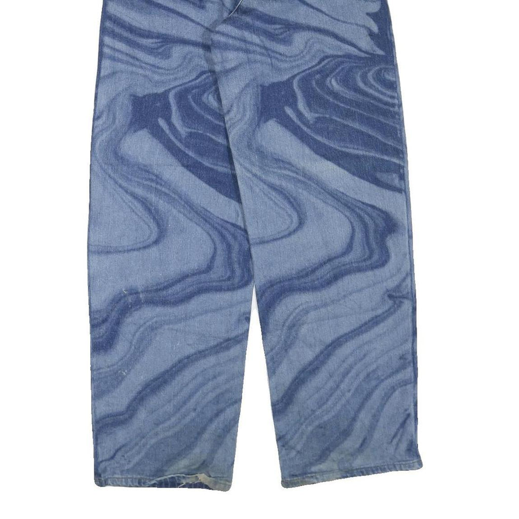 WILDFABLE Womens Jeans Blue Regular Straight Denim Light W28 L32 Unique Pattern