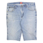 WRANGLER Mens Denim Blue Casual Shorts L W36 Slim Fit Classic Style