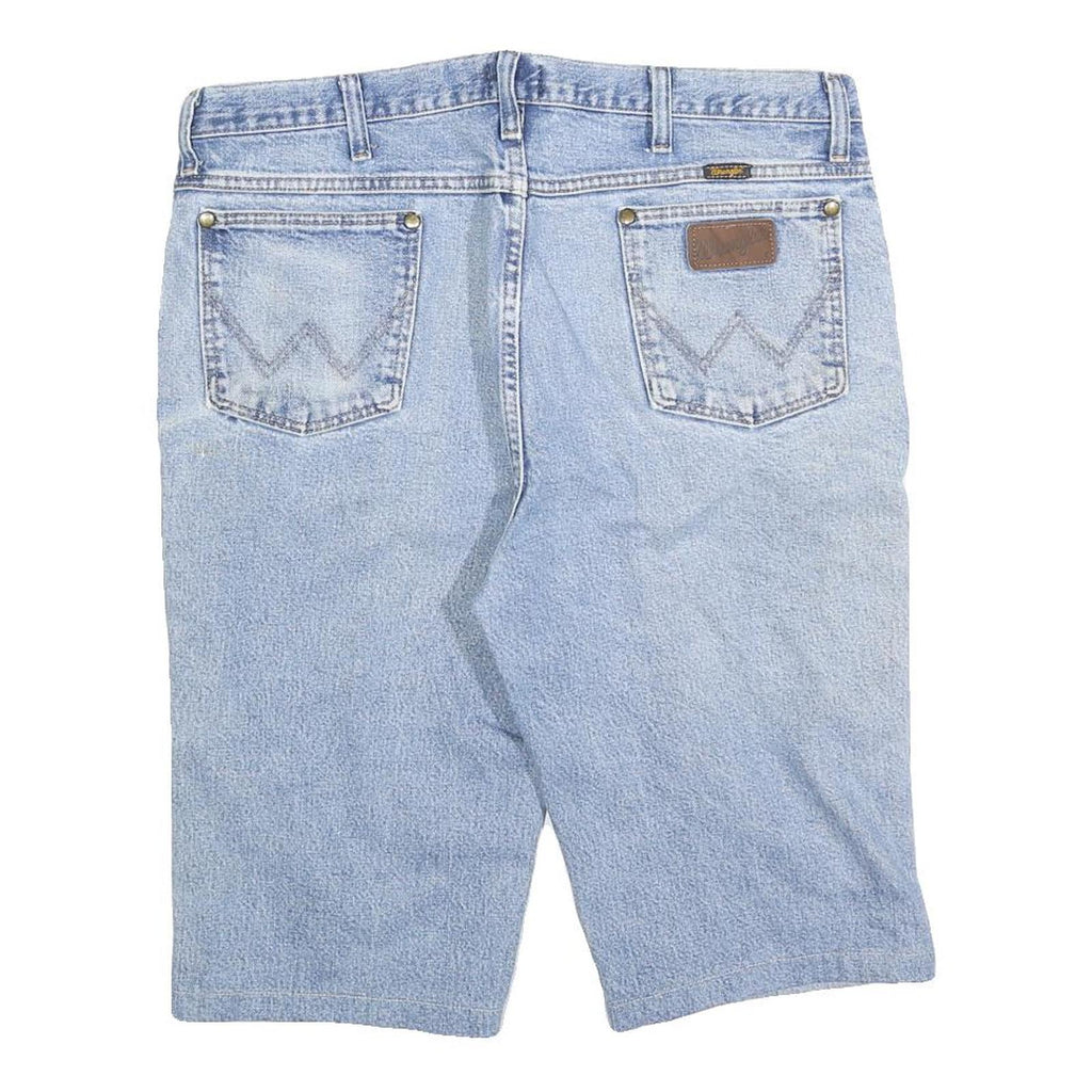 WRANGLER Mens Denim Blue Casual Shorts L W36 Slim Fit Classic Style