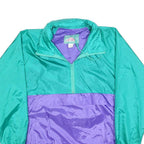 FOOTLOCKER Womens Green & Purple Nylon Jacket M Zip Casual Sportswear