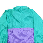 FOOTLOCKER Womens Green & Purple Nylon Jacket M Zip Casual Sportswear