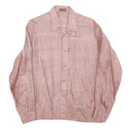 BIG BOSS Mens Pink & White Checked Shirt M Casual Long Sleeve Lightweight