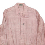 BIG BOSS Mens Pink & White Checked Shirt M Casual Long Sleeve Lightweight