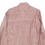 BIG BOSS Mens Pink & White Checked Shirt M Casual Long Sleeve Lightweight