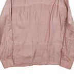 BIG BOSS Mens Pink & White Checked Shirt M Casual Long Sleeve Lightweight