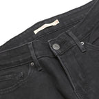 LEVI'S 712 Womens Jeans Black Slim Skinny Denim W28 L27 Stretch Zip Closure
