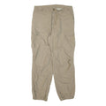 WRANGLER Mens Beige Polyester Blend Regular Cargo Trousers W38 L34 Workwear Zip