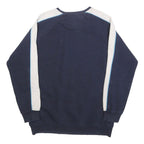 NEW BALANCE Mens Navy Blue & Cream Crew Neck XL Sweatshirt Cotton Blend Casual