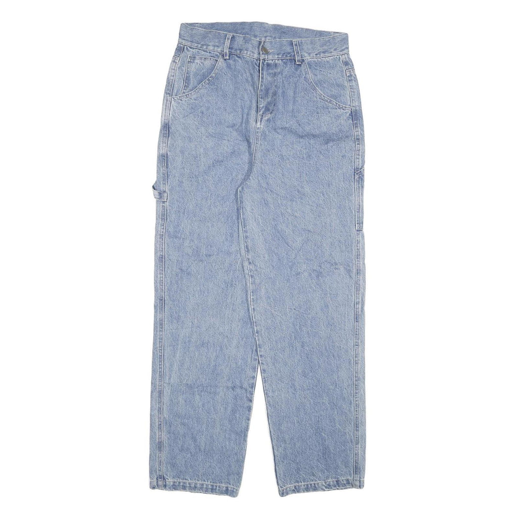 MAMA HAS GUN Mens Jeans Blue Relaxed Straight Denim Light W30 L29 Casual