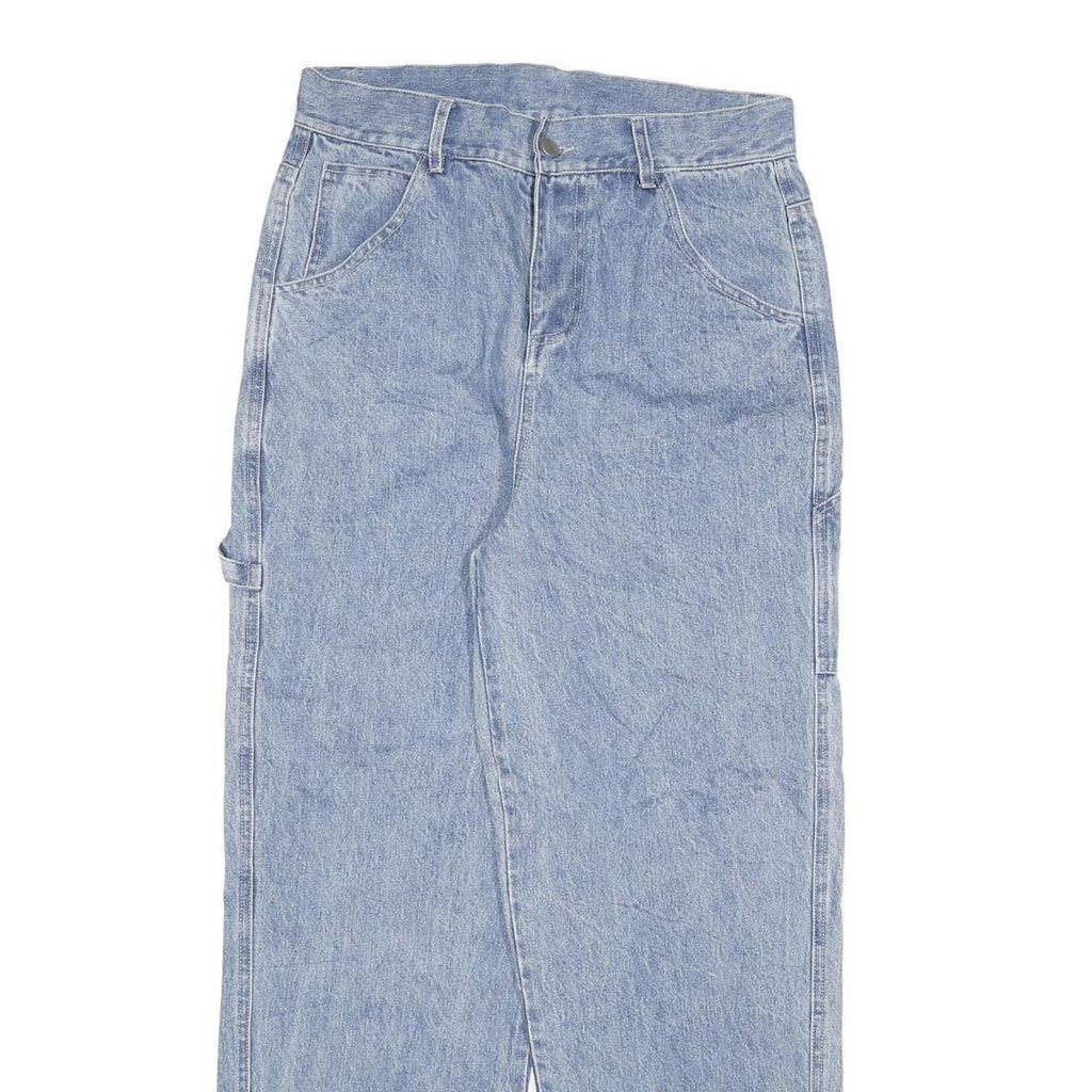 MAMA HAS GUN Mens Jeans Blue Relaxed Straight Denim Light W30 L29 Casual