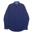 TOMMY HILFIGER New York Fit Mens Shirt Blue Spotted Long Sleeve M