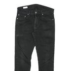 LEVI'S Mens Slim Black Denim Slim Jeans W29 L26 Classic Cotton Blend Zip