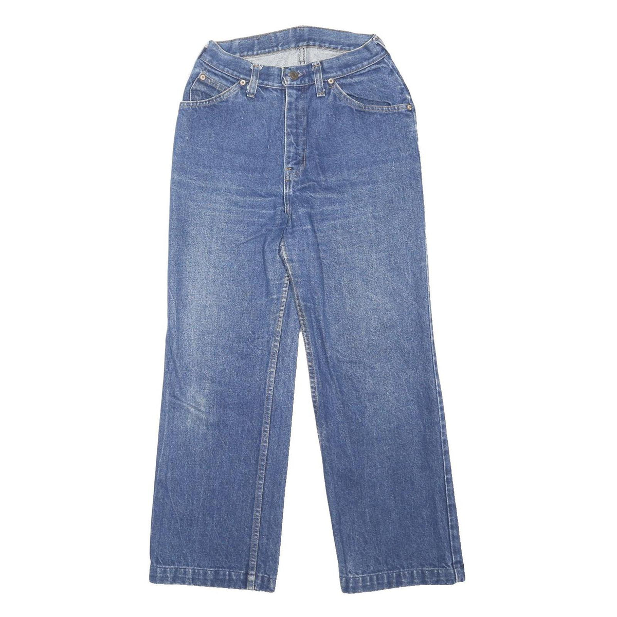 LEVI'S Womens Regular Blue Denim Straight Jeans W26 L26 Button Closure