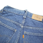 LEVI'S Womens Regular Blue Denim Straight Jeans W26 L26 Button Closure