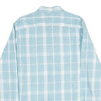 TOMMY HILFIGER Mens Blue & White Check Shirt L Cotton Long Sleeve Button Collar