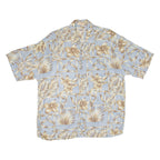 CAMPIA Mens Hawaiian Shirt Blue Floral XL