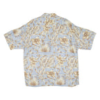 CAMPIA Mens Hawaiian Shirt Blue Floral XL