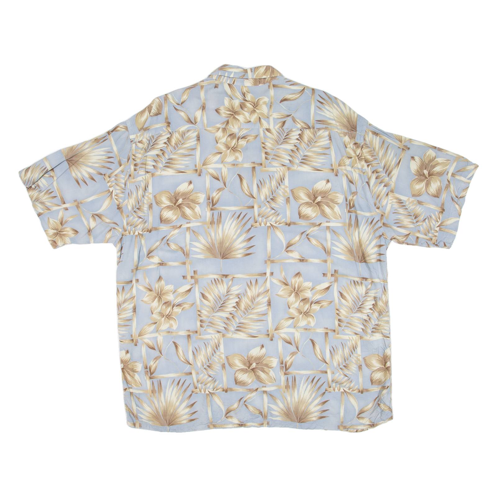 CAMPIA Mens Hawaiian Shirt Blue Floral XL