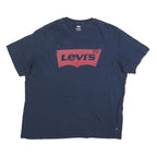 LEVI'S Mens Navy Blue Logo Graphic Regular Fit XL Short Sleeve Crew Neck T-Shirt