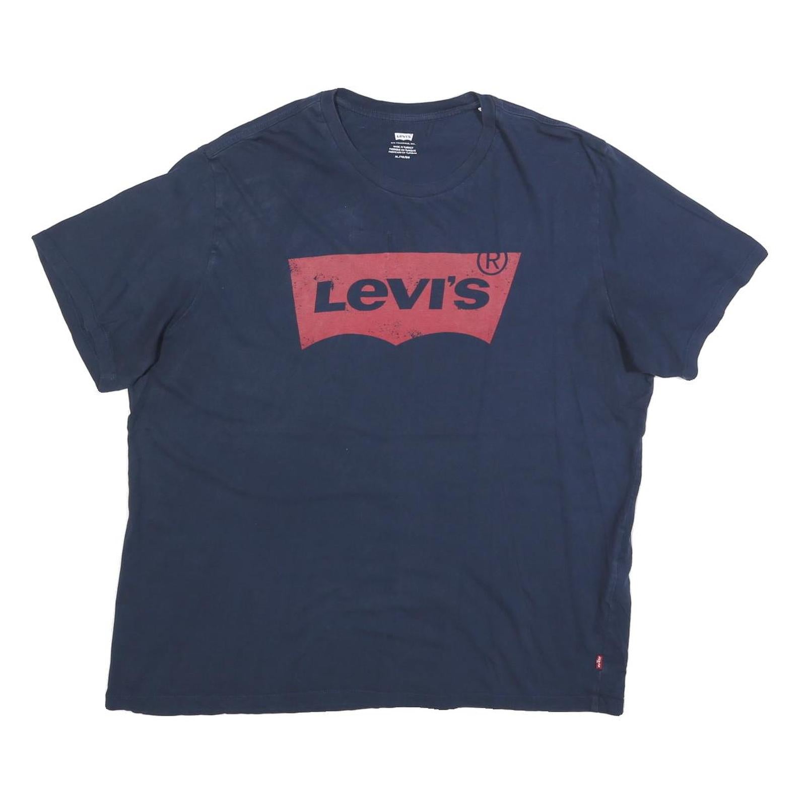 LEVI'S Mens Navy Blue Logo Graphic Regular Fit XL Short Sleeve Crew Neck T-Shirt