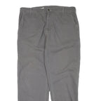 CARHARTT Mens Regular Fit Grey Trousers W40 L34 Cotton Blend Zip Closure