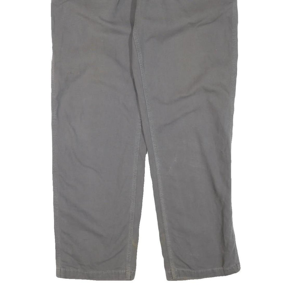 CARHARTT Mens Regular Fit Grey Trousers W40 L34 Cotton Blend Zip Closure