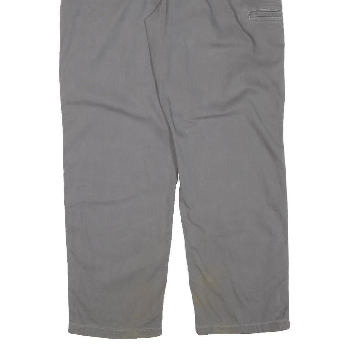 CARHARTT Mens Regular Fit Grey Trousers W40 L34 Cotton Blend Zip Closure