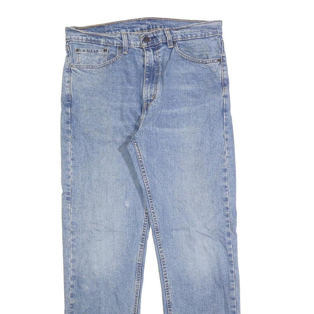 LEVI'S 505 Mens Jeans Blue Regular Straight Denim Light W34 L32 Classic Fit Zip