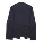 NEXT Womens Blue & Navy Tailored Blazer Jacket UK 10 Polyester Blend Woven Plain