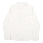 LEVI'S Womens White & Cream Cotton Blend Shirt L Casual Classic Button Up