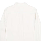 LEVI'S Womens White & Cream Cotton Blend Shirt L Casual Classic Button Up
