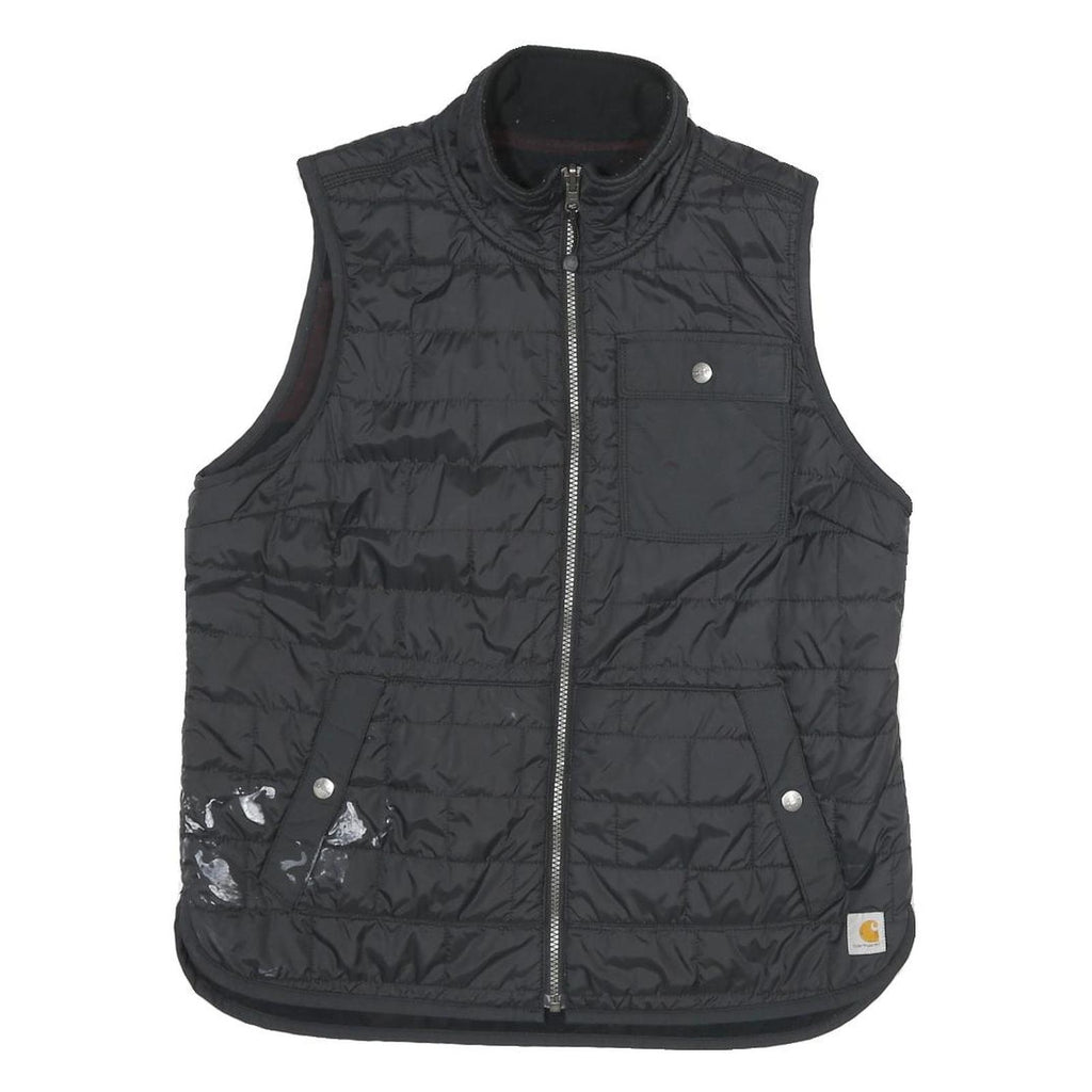 CARHARTT Womens Black Quilted Zip Jacket M Polyester Outdoor Workwear Vest