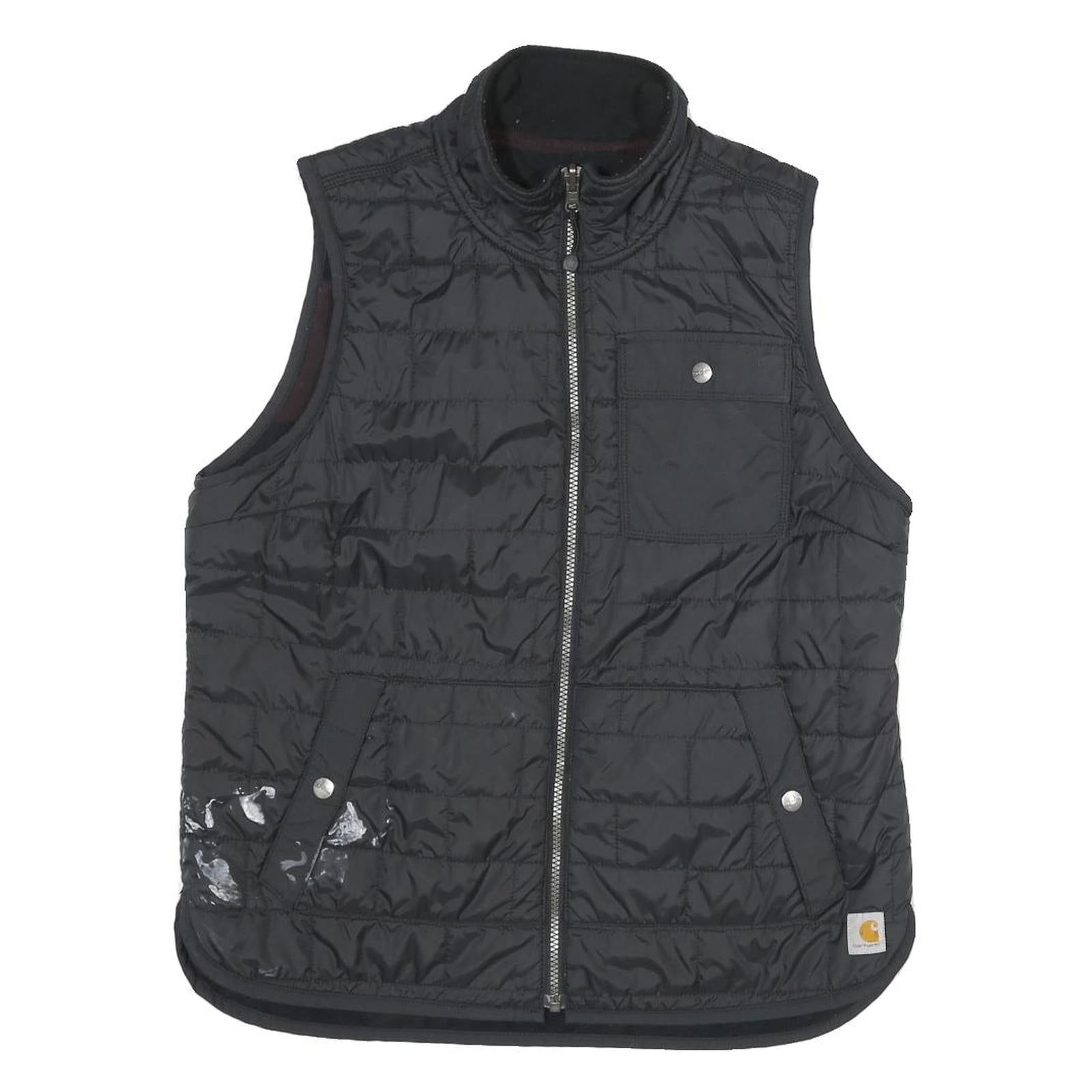 CARHARTT Womens Black Quilted Zip Jacket M Polyester Outdoor Workwear Vest