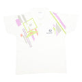 SERGIO TACCHINI Mens White Abstract Print Short Sleeve Polo Shirt L Cotton