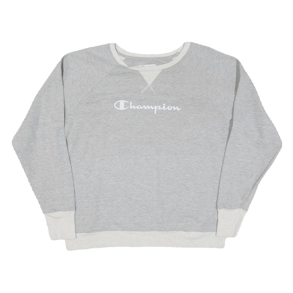 CHAMPION Mens Grey Crew Neck XL Cotton Blend Pullover Sweatshirt