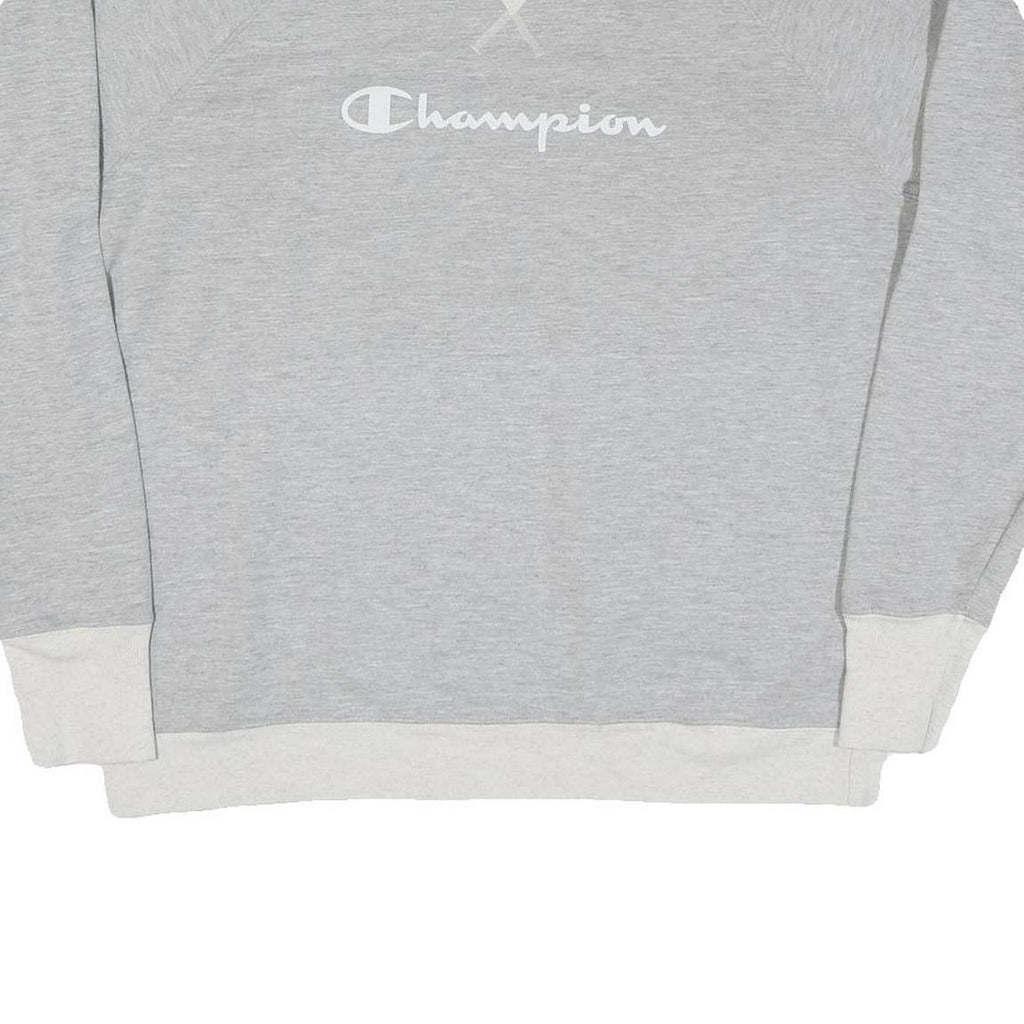 CHAMPION Mens Grey Crew Neck XL Cotton Blend Pullover Sweatshirt