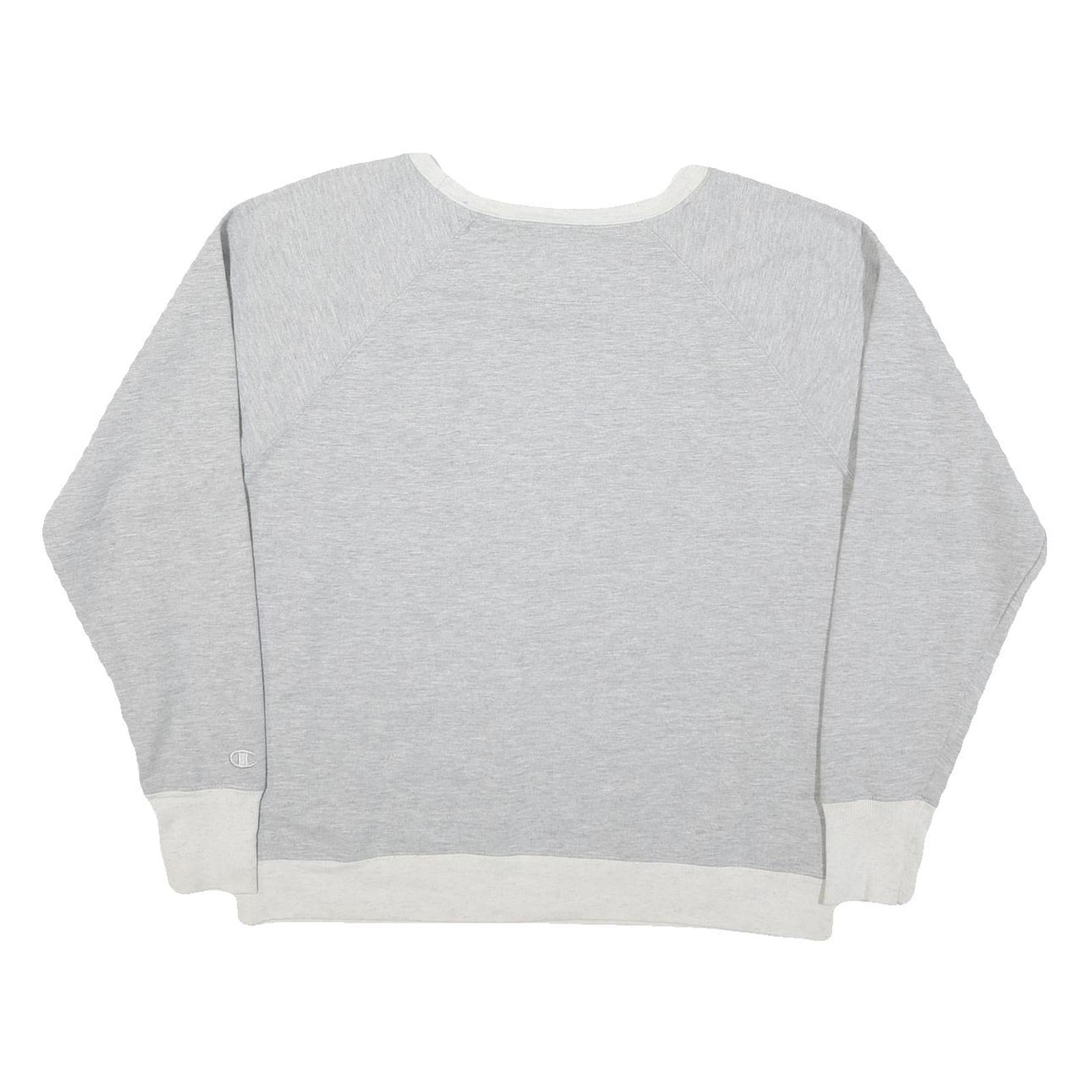 CHAMPION Mens Grey Crew Neck XL Cotton Blend Pullover Sweatshirt