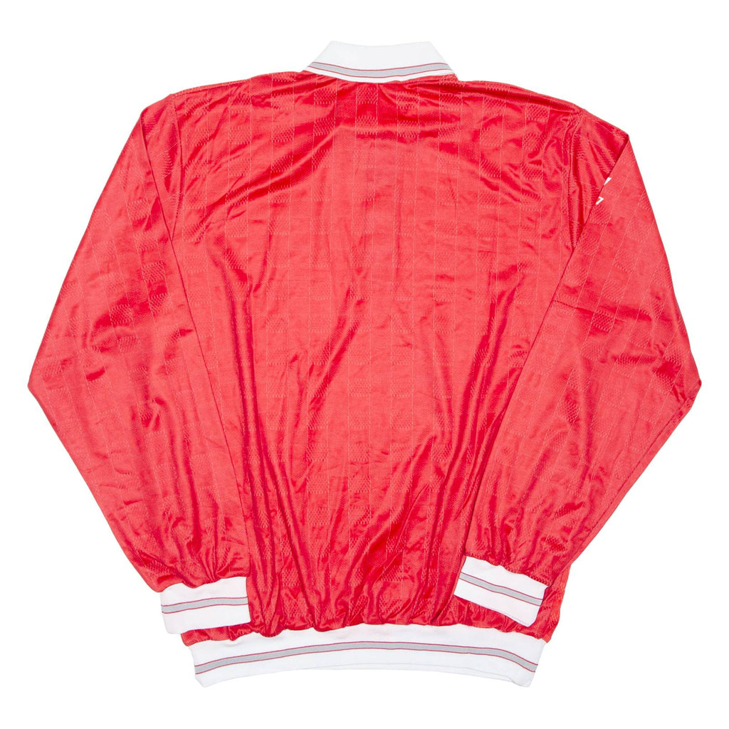 Mens Polo Shirt Red Long Sleeve 2XL