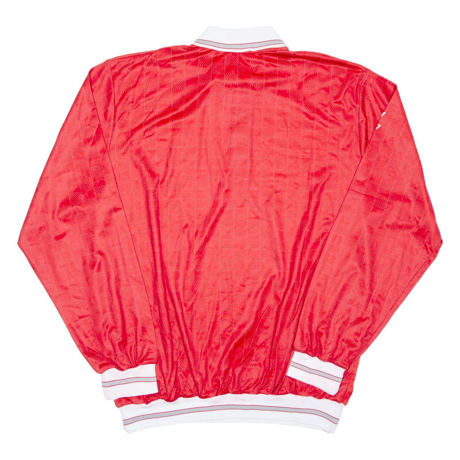Mens Polo Shirt Red Long Sleeve 2XL