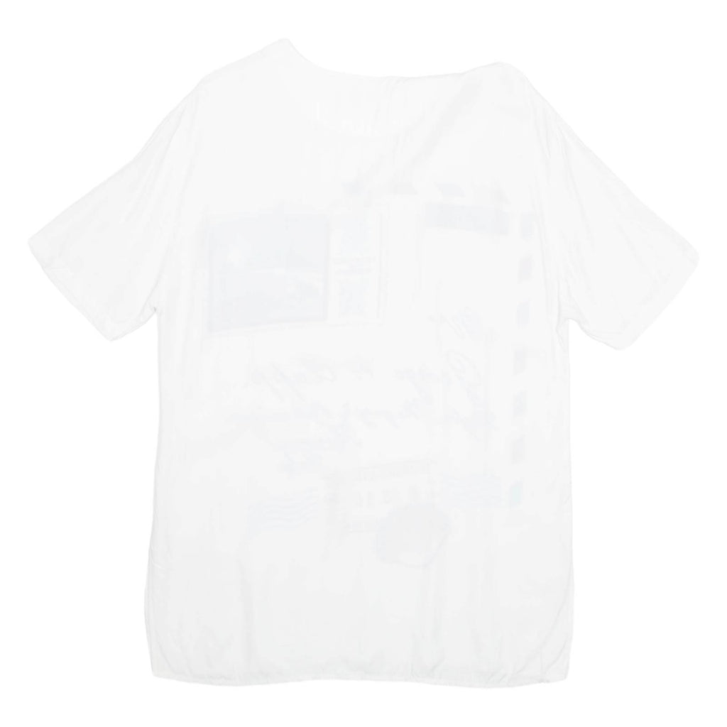 HAMMERLE Womens Printed Top White Viscose Crazy Pattern L