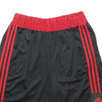 ADIDAS Mens Shorts Black & Red Sports Casual L W28 Polyester Athletic