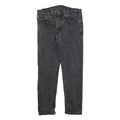 LEVI'S 502 Mens Slim Black Denim Medium W34 L26 Jeans Zip Cotton Blend