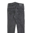 LEVI'S 502 Mens Slim Black Denim Medium W34 L26 Jeans Zip Cotton Blend