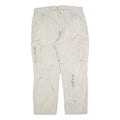 CARHARTT Mens Relaxed Fit Beige Cargo Denim Jeans W40 L32 Workwear Utility