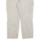 CARHARTT Mens Relaxed Fit Beige Cargo Denim Jeans W40 L32 Workwear Utility
