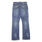 STETSON Womens Regular Fit Blue Denim Straight Jeans W28 L31 Stylish Casual