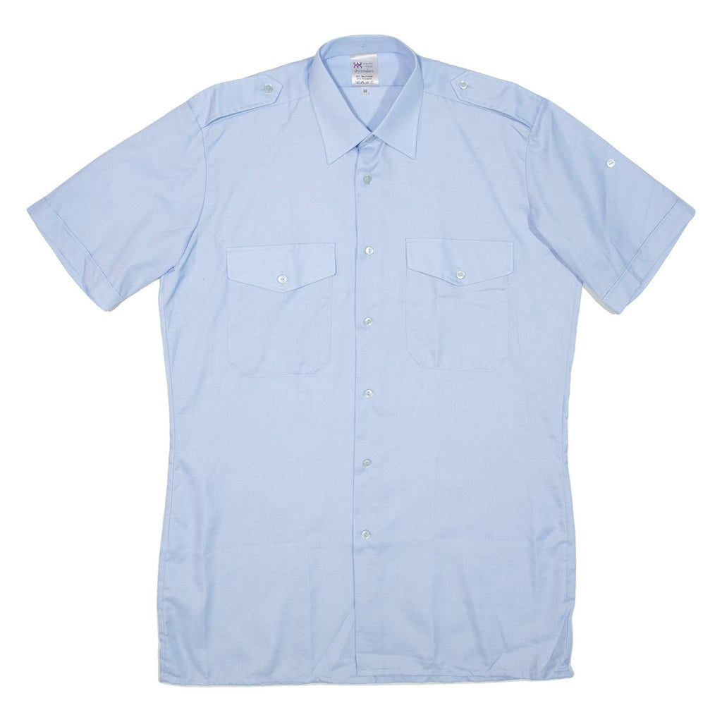 Mens Plain Shirt Blue L