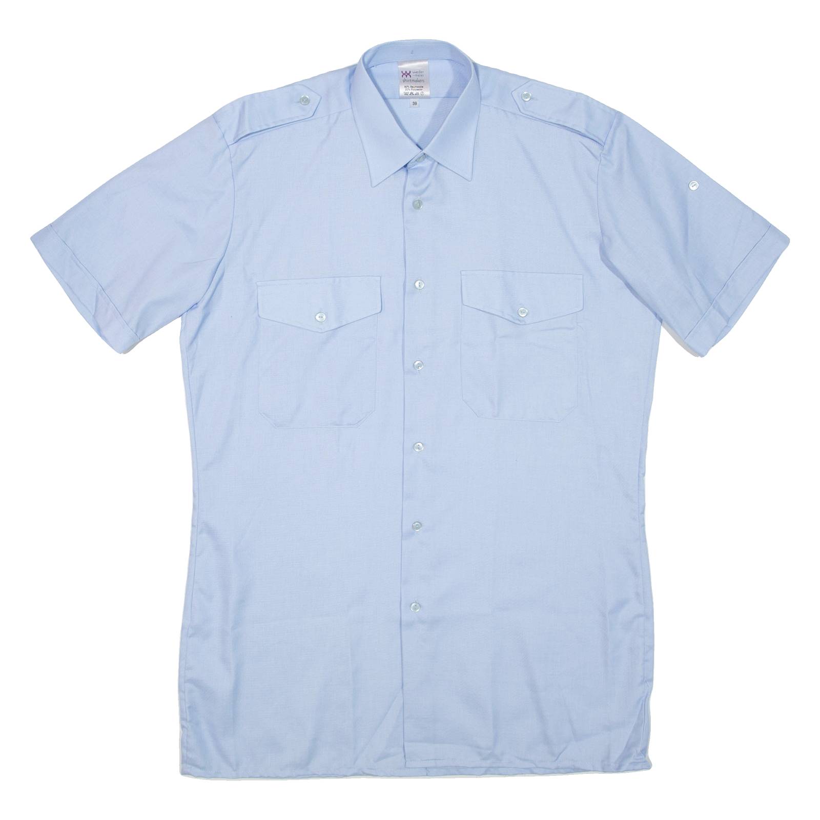 Mens Plain Shirt Blue L