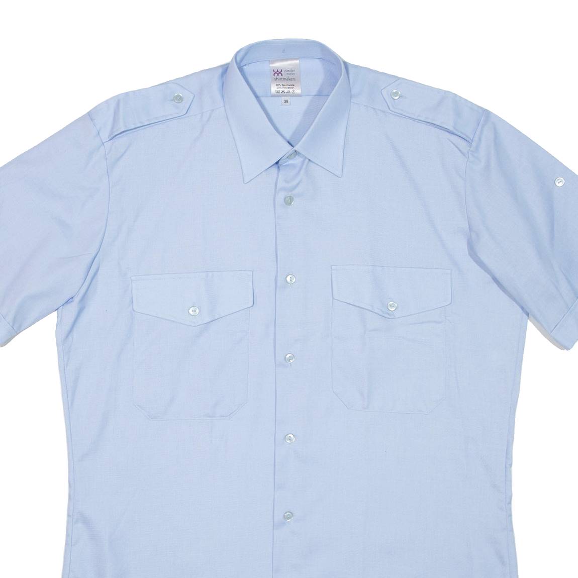 Mens Plain Shirt Blue L