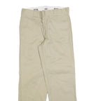 DICKIES Mens Cotton Blend Beige Regular Straight Trousers W30 L30 Workwear